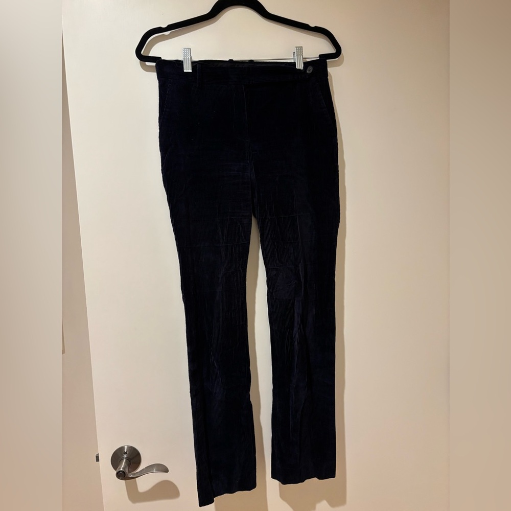 Theory Black Straight Leg Corduroy Pants